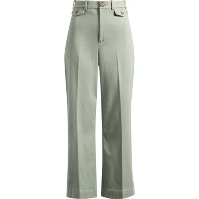 Spanx ® Easy Flare Crop Cotton Blend Pants In Green