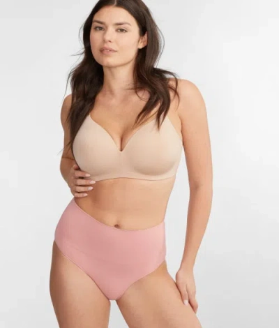 Spanx Ecocare High-waist Firm Control Brief In Camellia Pink