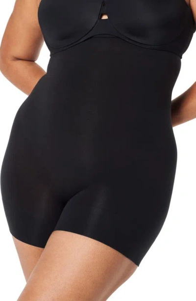 Spanx Everyday Seamless Sculpting High-waisted Shorts In Very Black