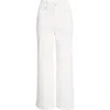 Spanx High Rise Cropped Wide Leg Jeans In Chalk Wash In Chalk Wash