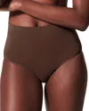 Spanx Everyday Shaping Thong In Brown