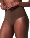 Spanx Everyday Shaping Thong In Brown