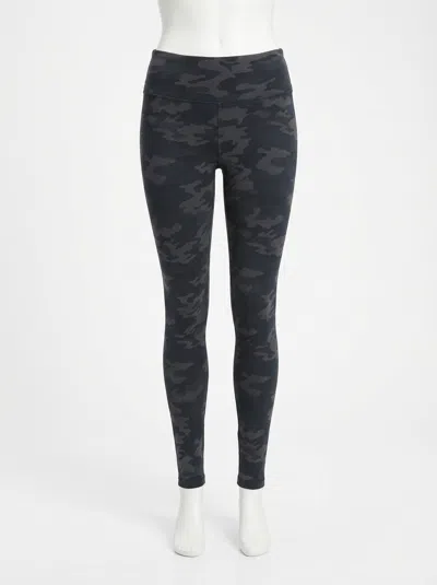 Spanx Faux Leather Camo Leggings In Black Camo