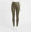 Spanx Clean Plain Compression Legging In Olive In Green