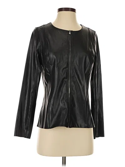 Pre-owned Spanx Faux Leather Jacket In Black
