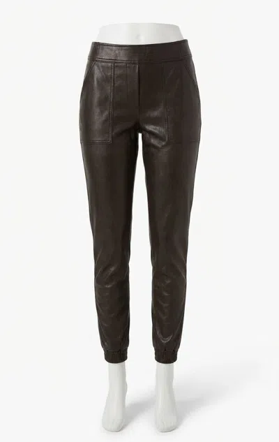 Spanx Faux Leather Jogger Pants In Black