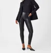 SPANX FAUX LEATHER MOTO LEGGING IN BLACK