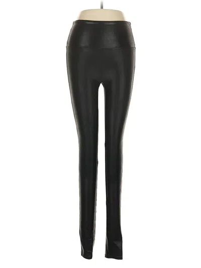 Pre-owned Spanx Faux Leather Pants In Black