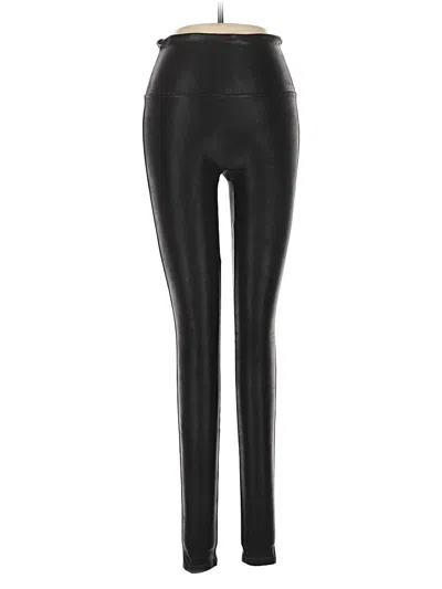 Pre-owned Spanx Faux Leather Pants In Black