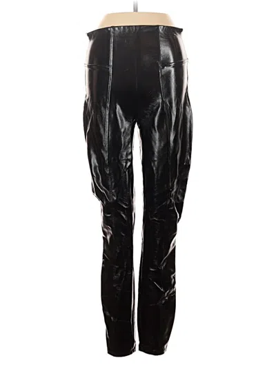 Pre-owned Spanx Faux Leather Pants In Black
