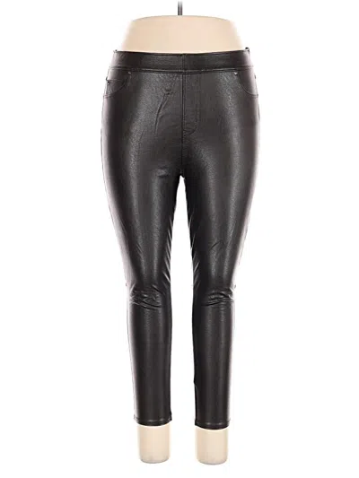 Pre-owned Spanx Faux Leather Pants In Black