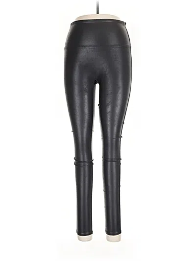 Pre-owned Spanx Faux Leather Pants In Black