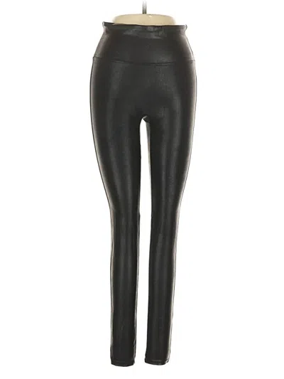 Pre-owned Spanx Faux Leather Pants In Black