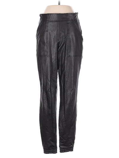 Pre-owned Spanx Faux Leather Pants In Black