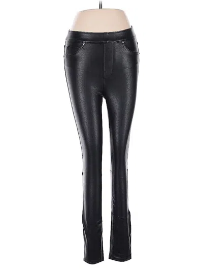 Pre-owned Spanx Faux Leather Pants In Black