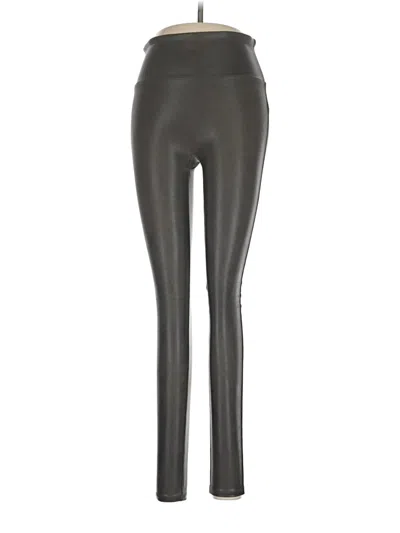 Pre-owned Spanx Faux Leather Pants In Silver