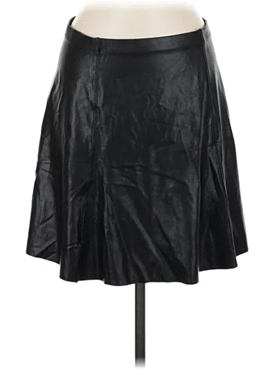 Pre-owned Spanx Faux Leather Skirt In Black