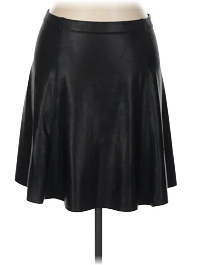 Pre-owned Spanx Faux Leather Skirt In Black
