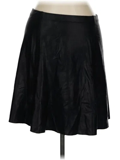 Pre-owned Spanx Faux Leather Skirt In Black
