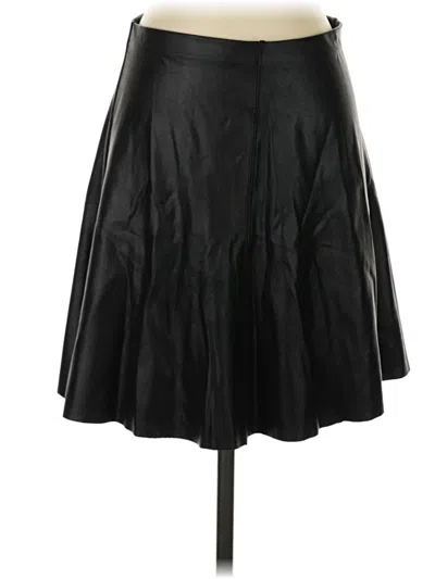 Pre-owned Spanx Faux Leather Skirt In Black