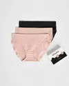 Spanx Fit To You Bikini 3 Pack In Black Or Multi (beige/blk) In Multi