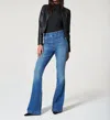 Spanx Flare Leg Pull-on Jeans In Blue