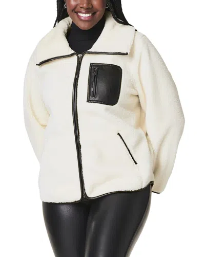 Spanx Fleece Full Zip In White