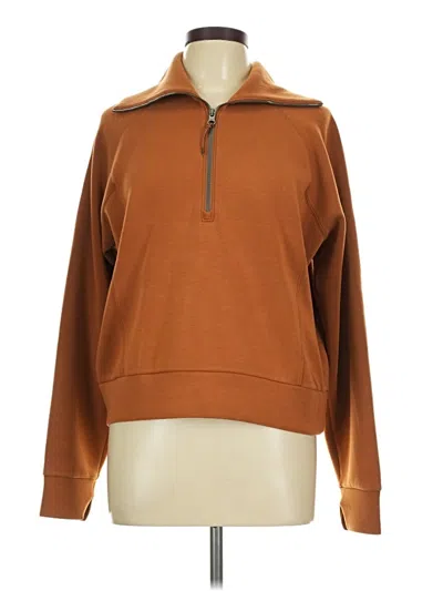Pre-owned Spanx Fleece Jacket In Brown
