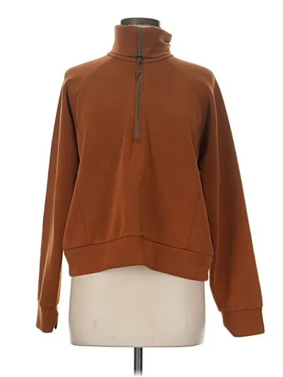 Pre-owned Spanx Fleece Jacket In Brown