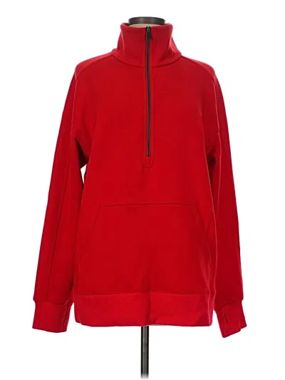 Pre-owned Spanx Fleece Jacket In Red
