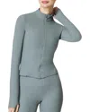 Spanx Full Zip Jacket In Gray