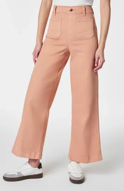 Spanx ® Garment Dyed Patch Pocket Crop Wide Leg Pants In Pink