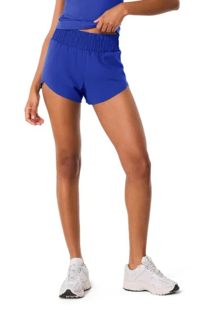 Spanx ® Get Moving High Waist Active Shorts In Cerulean Blue