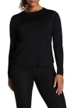 Spanx ® Get Moving Long Sleeve Top In Black