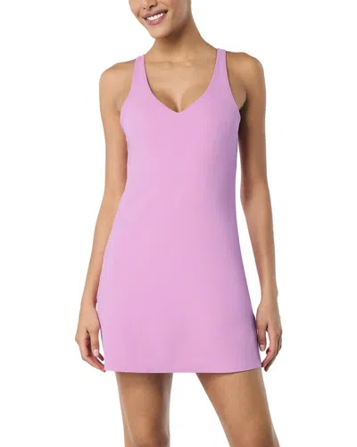 Spanx Get Moving V-neck Dress In Purple