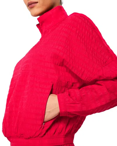 Spanx Get Moving Woven Jacket In Red