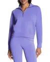 Spanx Half Zip Pullover In Purple