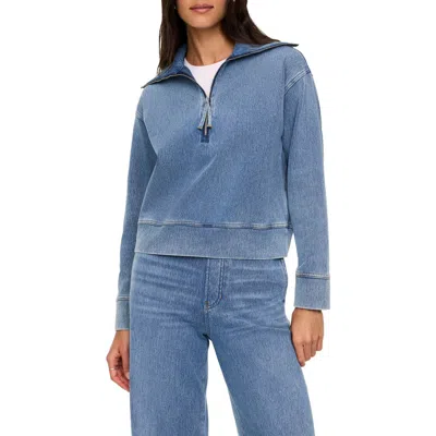 Spanx ® Half Zip Sweatshirt In Indigo Mist