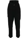Spanx High-rise Jersey Track Pants In Black
