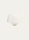 Spanx Comfort High-rise Stretch Cotton-blend Briefs In Linen
