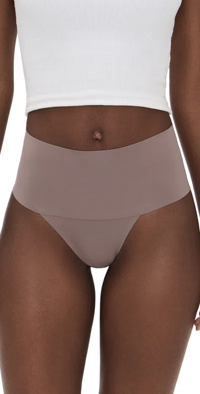 Spanx High Rise Thong Smoke