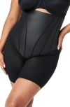 Spanx Ultra-sculpt Mid-thigh Shaping Shorts In Very Black