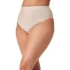 Spanx Sheer Power High-rise Shaping Thong In Champagne Beige