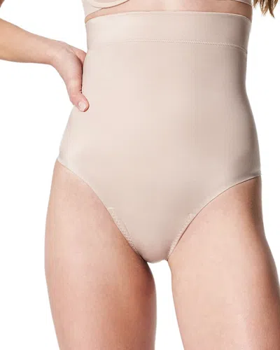 Spanx High-waist Thong In Neutral