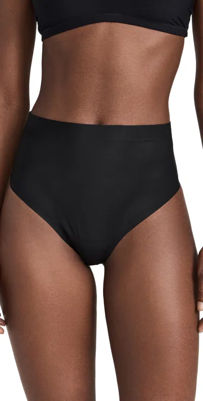 SPANX SHAPE SHEER CONTROL THONG VERY BLACK