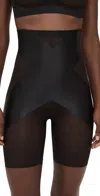 Spanx High-waisted Booty-lifting X Mid Thigh Shorts Very Black In Black
