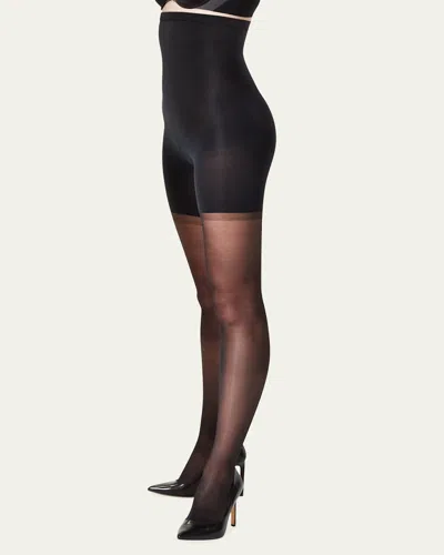 Spanx High-waisted Shaping Sheers In Black