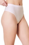 Spanx ® Shape™ Invisible Cotton Blend Thong In Pink Blossom