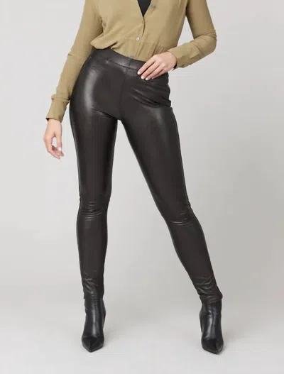 Spanx Leather-like Ankle Skinny Pant In Black