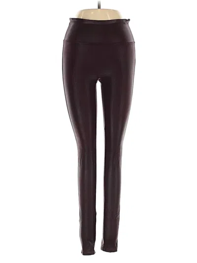 Pre-owned Spanx Leggings In Burgundy